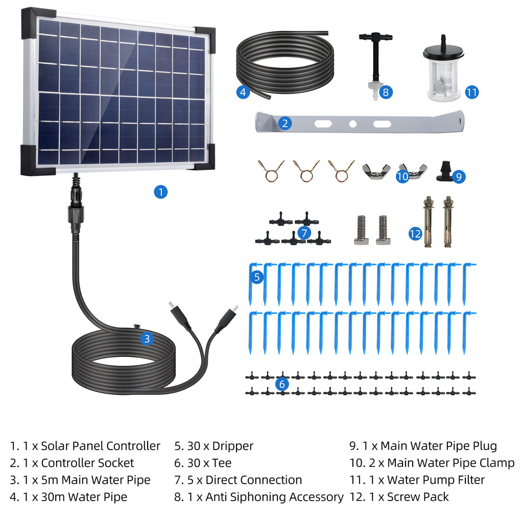 Jual Solar Auto Drip Irrigation System Solar Powered Drip Irrigation ...