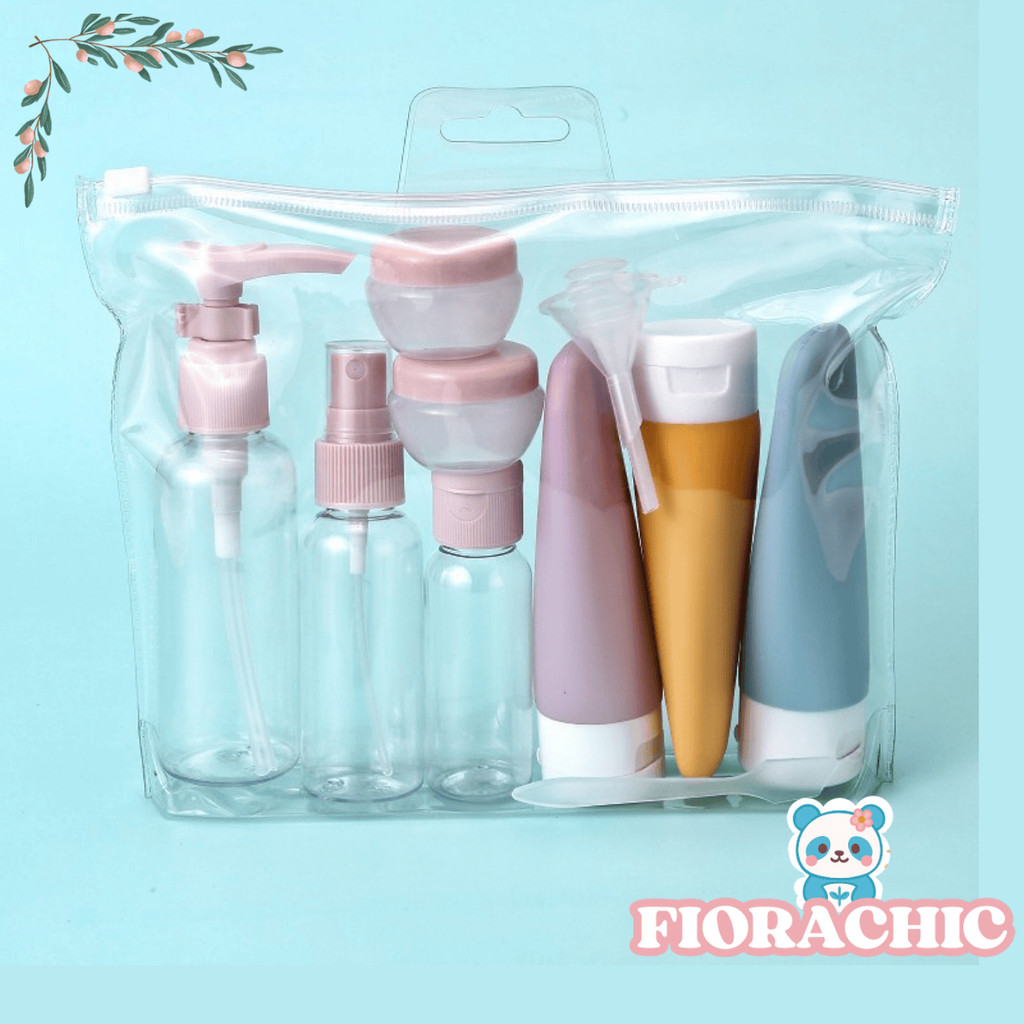 Jual FC- Botol Travel Kit isi 10pcs H1081 Perlengkapan Lotion Sabun ...