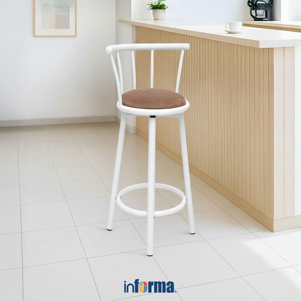 Jual Informa Neo Mocha Kursi Bar Fabric - Putih Ivory Bar Stool Kursi ...