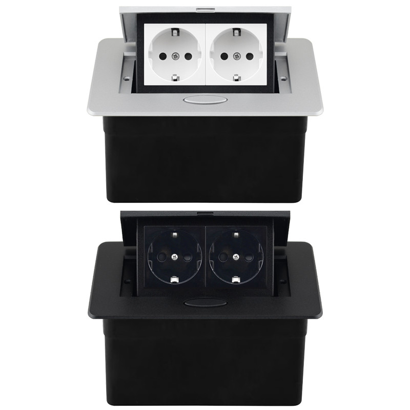 Jual EU RU Builtin socket With USB A C Type C Office Desktop Socket ...