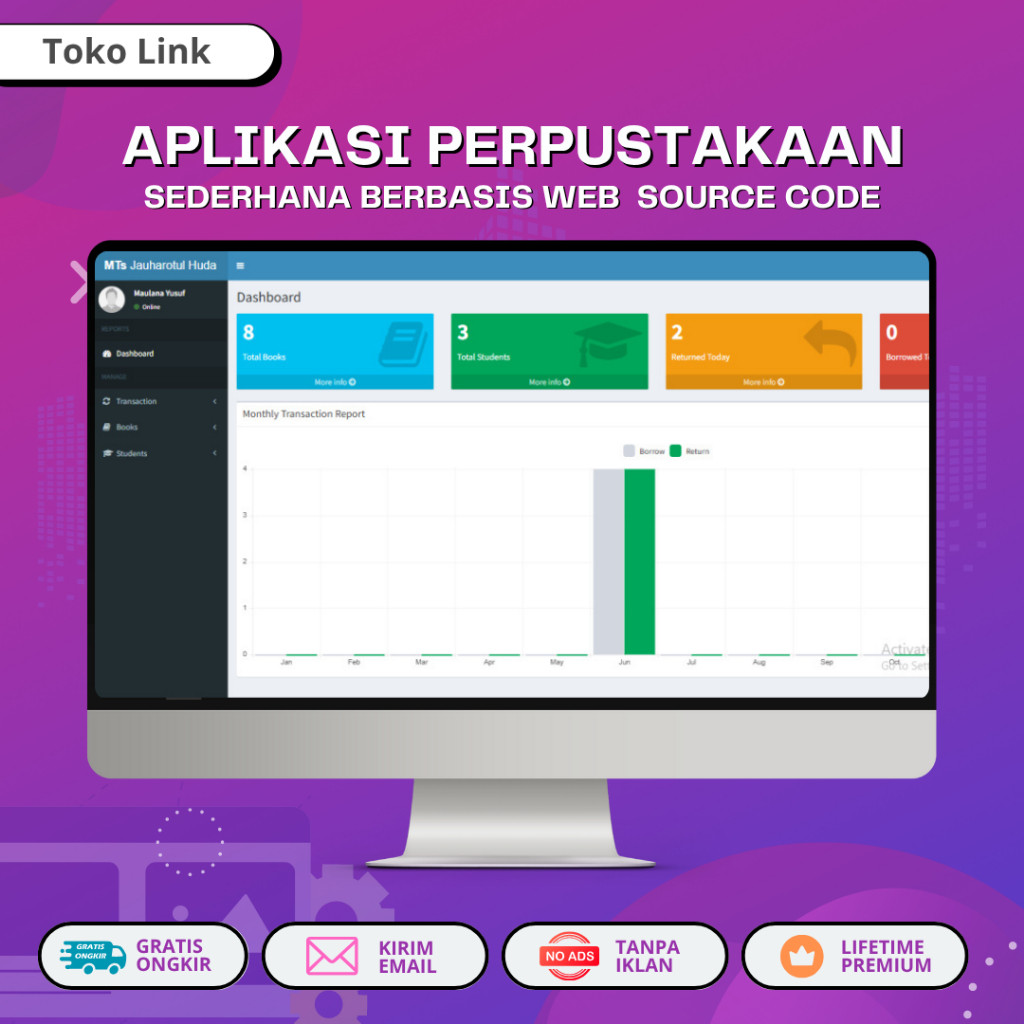 Jual Aplikasi Perpustakaan Sederhana Berbasis Web Source Code | Shopee ...