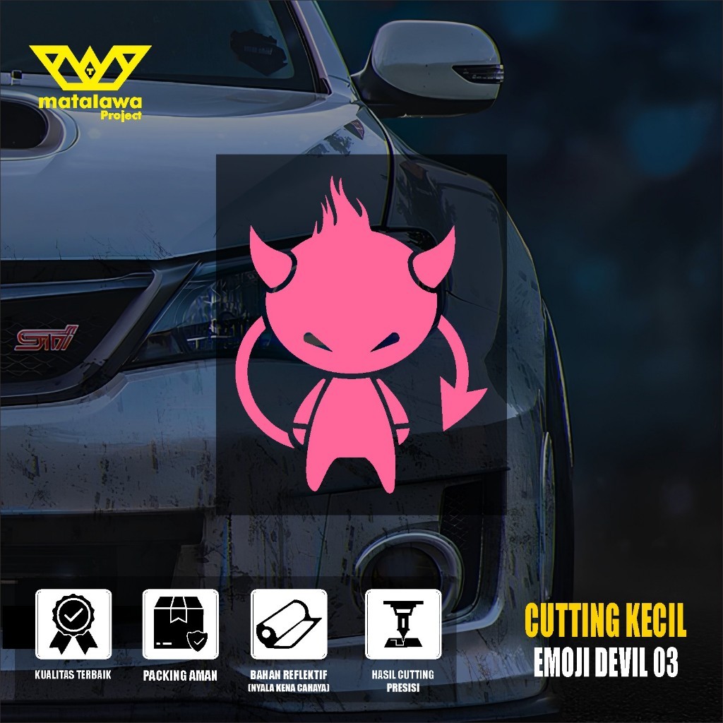 Jual Sticker DEVIL Cocok Untuk Motor Mobil stiker Cutting emot emoticon ...