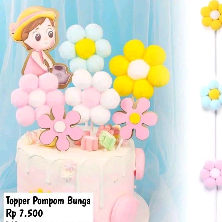 Jual Topper Bunga pompom | Shopee Indonesia