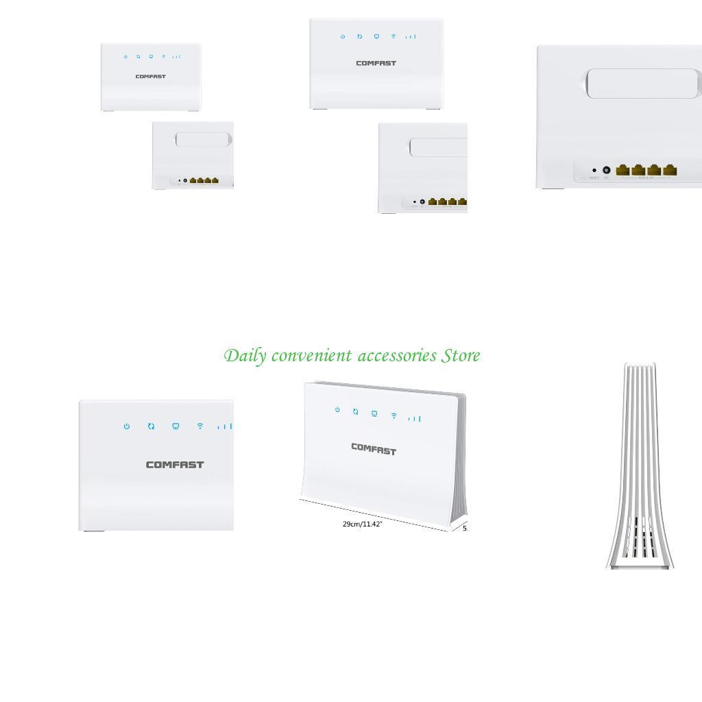 97QB WiFi Router,Portable CFER10 Dual Band 4G LTE Modem Router with Card Slot WiFi Mobile Hotspot for Travel