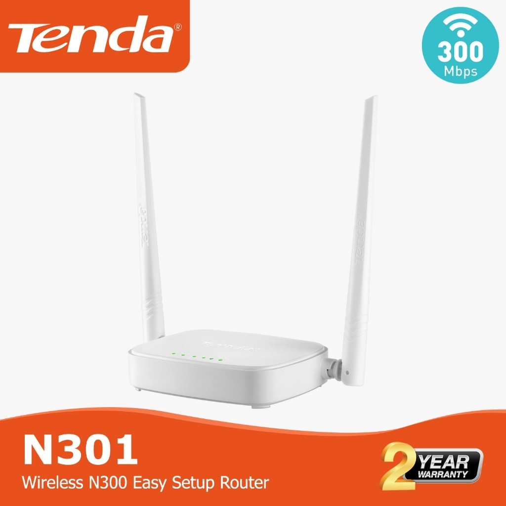 Jual Tenda N301 Router Wireless WiFi 300mbps 2 Antena Support Repeater ...