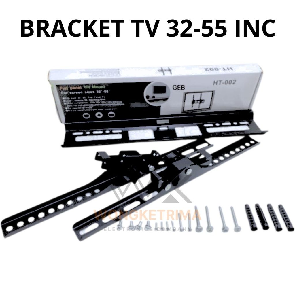 Jual Bracket Tv Led/lcd 32-55inc Lengkap Dengan Baut Rangka Besi Hitam ...