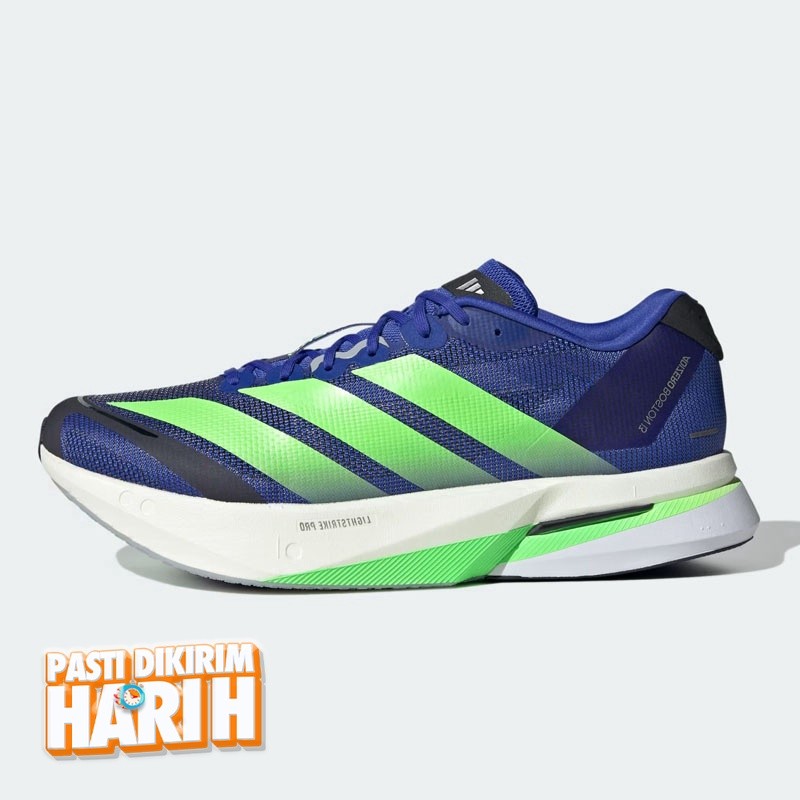Jual Sepatu Lari ADIDAS Adizero Boston 13 M Lucid Blue - Lime Burst ...