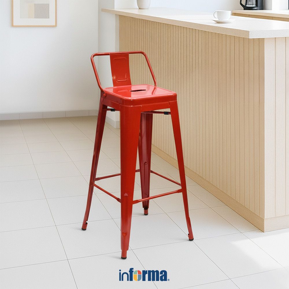Jual Informa London Z Kursi Bar Metal - Merah Bar Stool Kursi Kafe ...