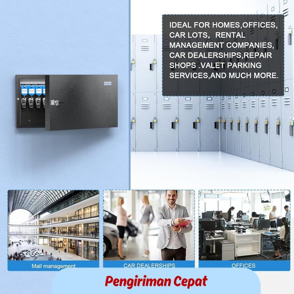Jual PCP 24 Keys Cabinet Organizer, Key Safe Box , Key Safe Security ...