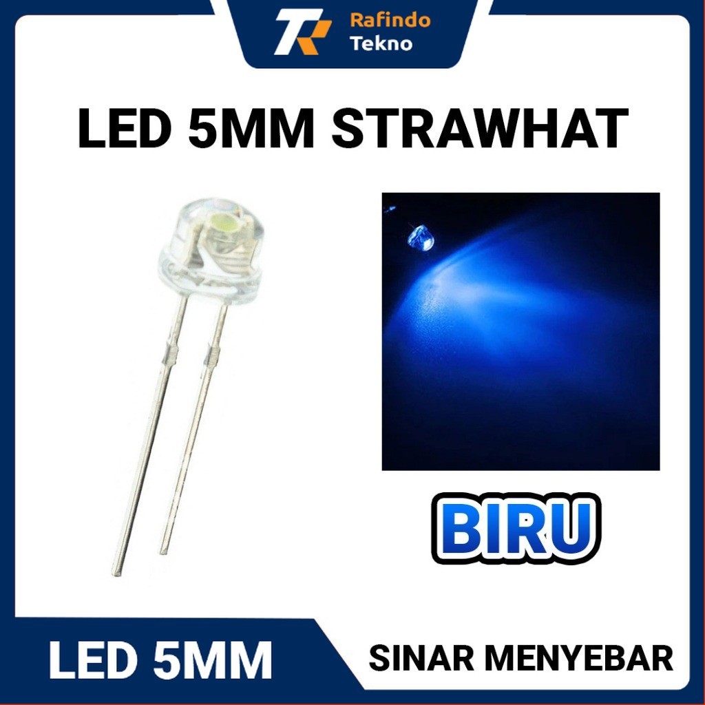 Jual LED Strawhat 5mm | Lampu LED Topi - Warna Biru | Shopee Indonesia