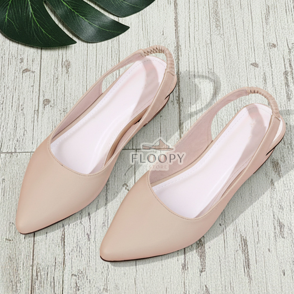 Sepatu Sandal Mules Korea Trendy – Hak 3cm Simple Elegan Casual Polos Slip On Nyaman Dipakai Seharian