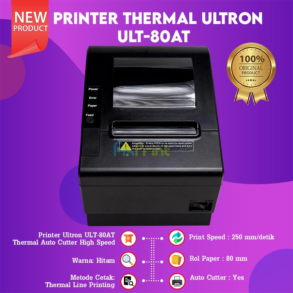 Jual FixPrint Printer Thermal Kasir Ultron ULT 80ATIII USB + LAN + WiFi ...