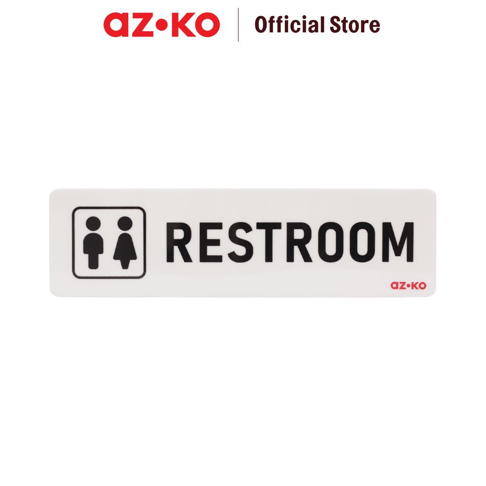 Jual AZKO 7.5x26 cm Stiker Anodized Sign Restroom - Putih Sticker ...