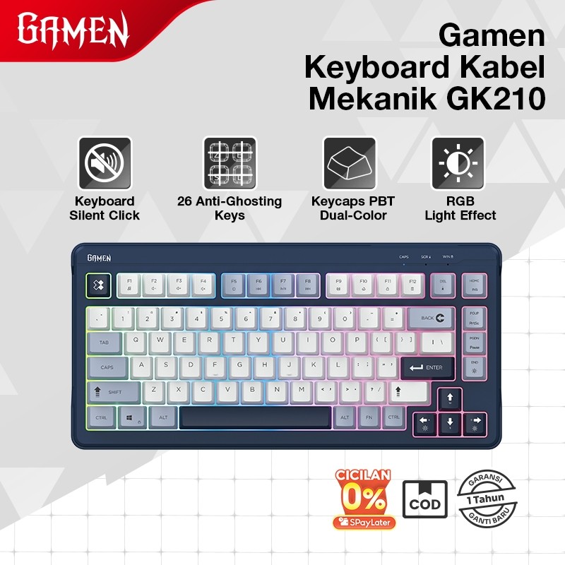Jual [FAST SELLNG] GAMEN Keyboard Gaming GK210 Keyboard Mechanical ...