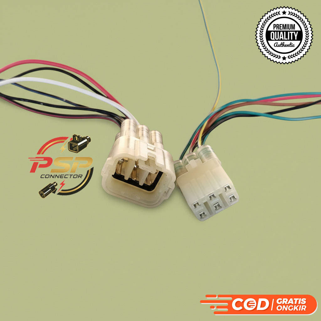 Jual SOCKET SOKET DLC PIN 6 SET MALE FEMALE WATERPROOF UNIVERSAL ...
