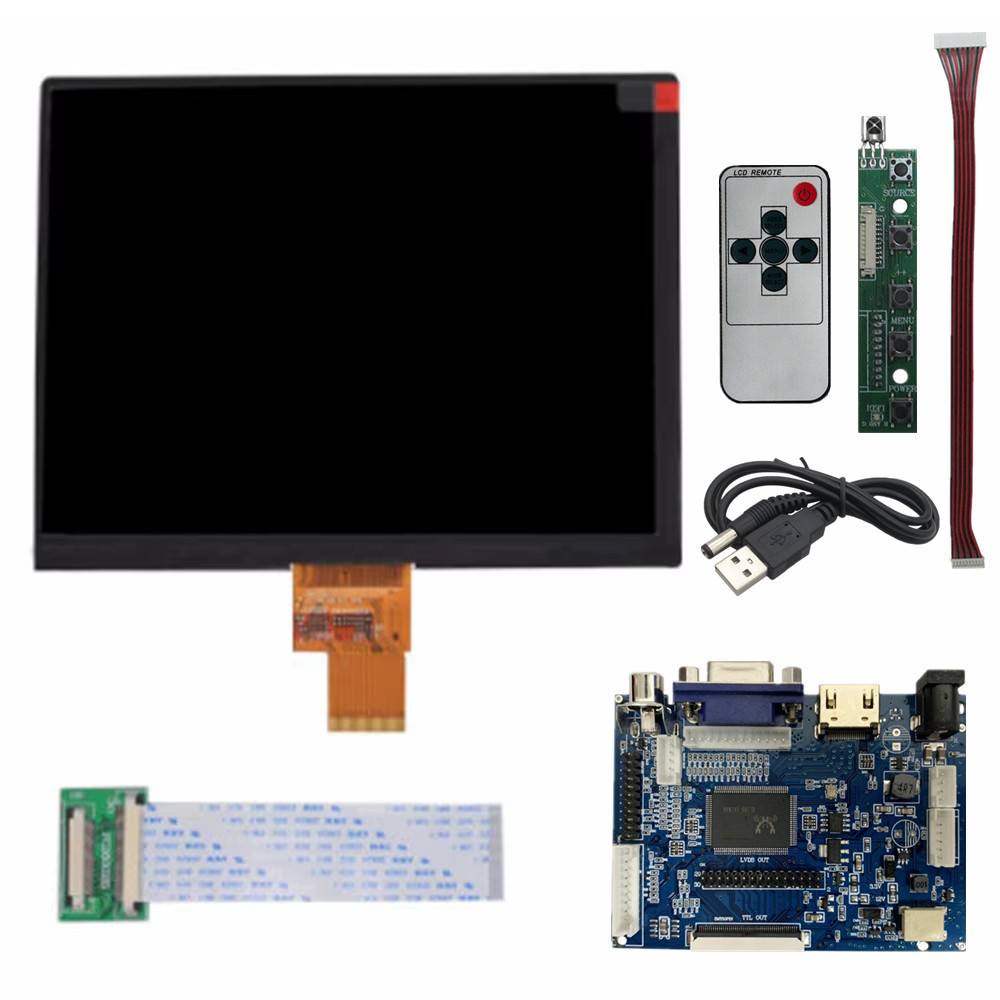 Jual 8 Inch 1024*768 LCD splay Screen HDMICompatibleVGAAV Control ...