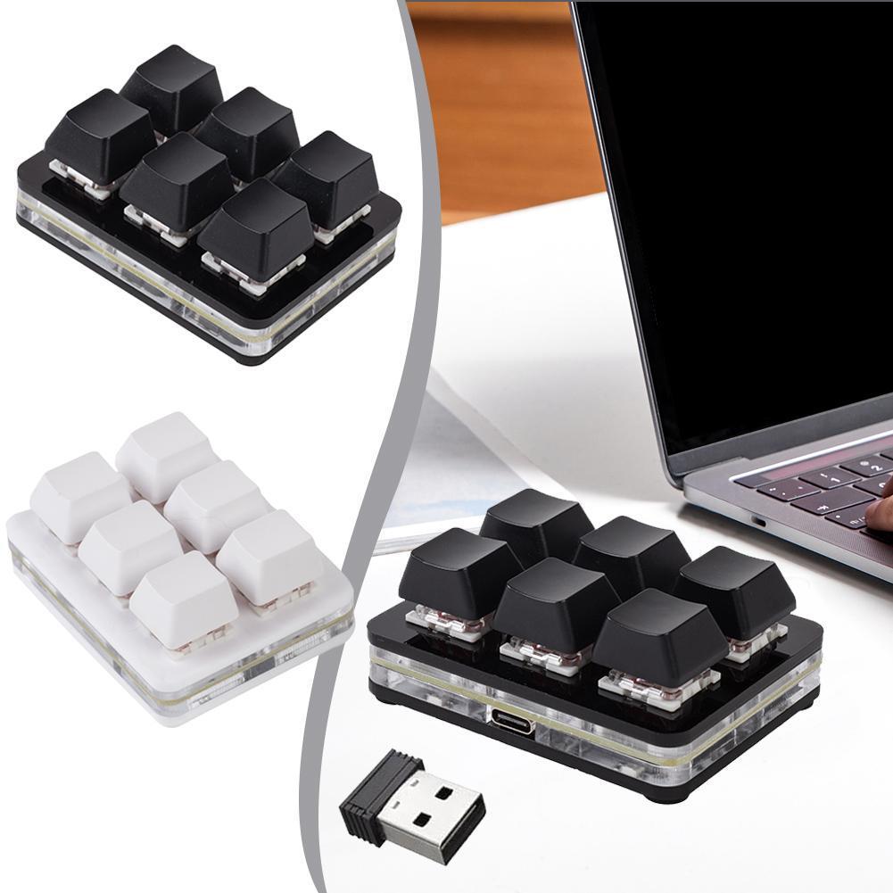 Jual Mini 6 Keys Keyboard Bluetooth Custom Keypad Wireless USB Mode ...