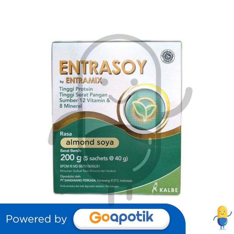 Jual Entrasoy Almond Soya 40 Gram Box 5 Sachet (200 Gram) | Shopee ...