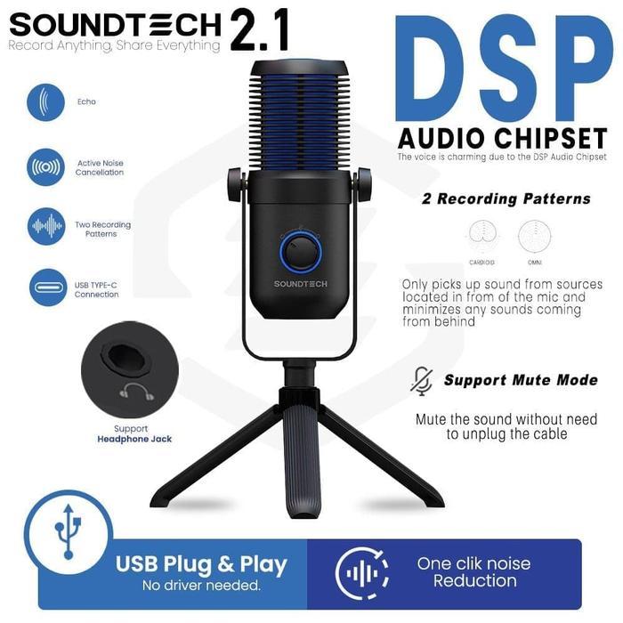 Jual RoomByte SOUNDTECH 2.1 Microphone Condenser for PC Laptop ...