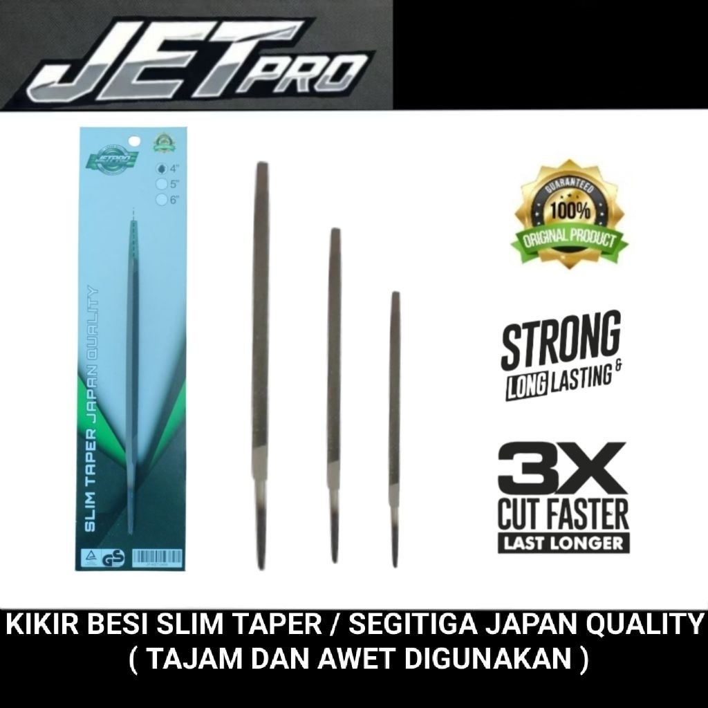 Jual JETPRO Kikir besi slim taper / Kikir segitiga Japan quality ...