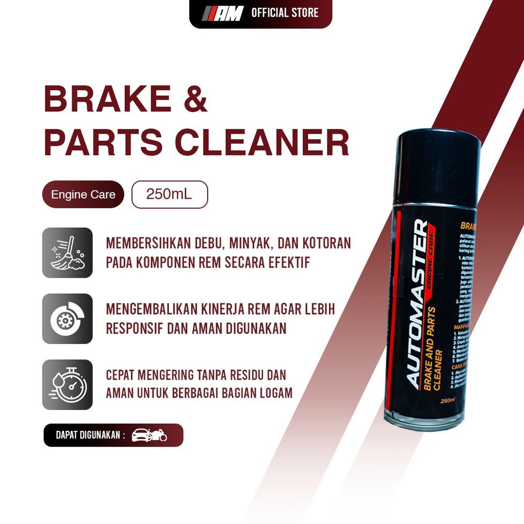 Jual AM Brake And Parts Cleaner 250ml - Automaster Pembersih Rem ...
