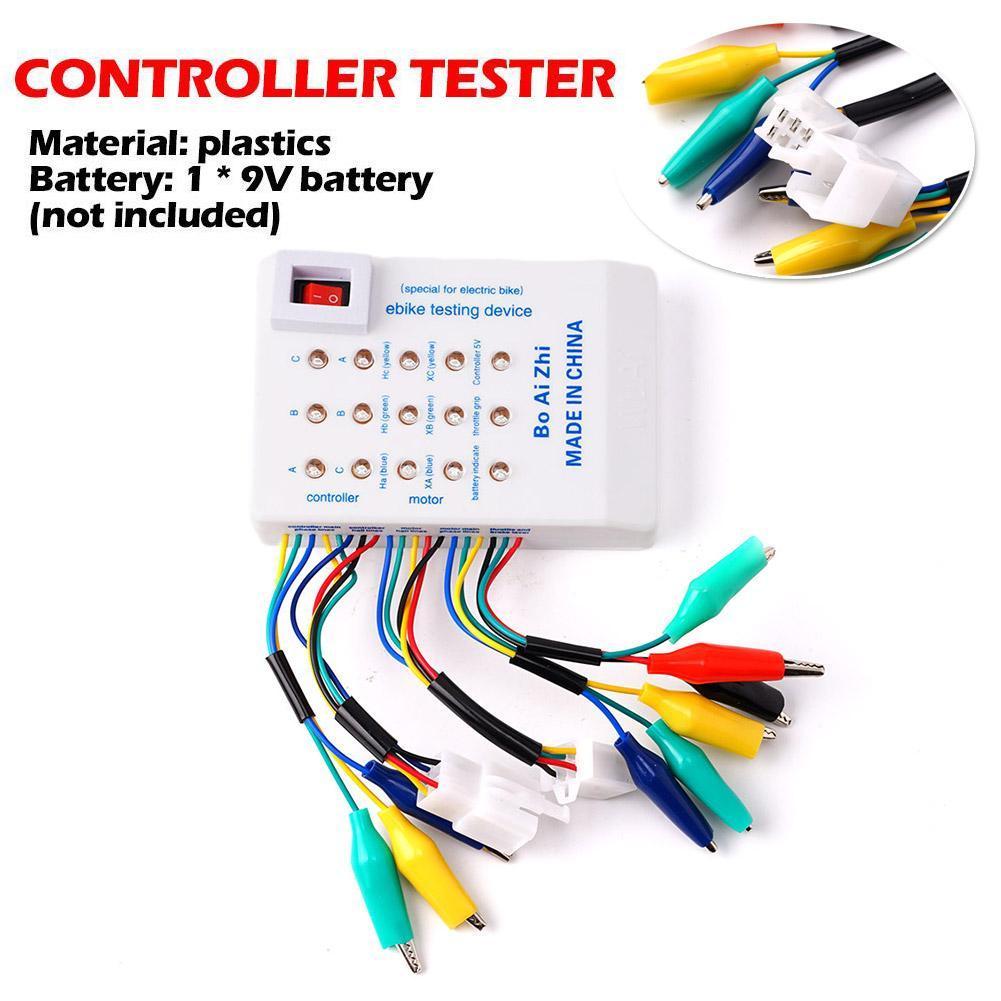 Brushless Controller Tester Für E-Bike/Scooter – 24V-72V, Hall-Tester Mit 9V-Batterie, Kompaktes ABS-Gehäuse