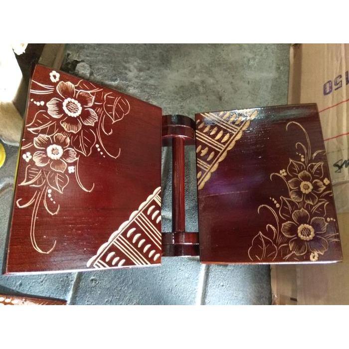 Jual REKAL UKIR BUNGA TEMPAT MEJA BACA KITAB SUCI & AL-QURAN KAYU JATI ...