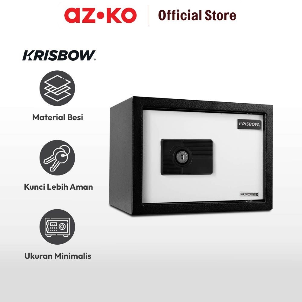 Jual AZKO Krisbow 23x17x17 cm Brankas Besi 17ck 1/3 Mm - Putih Brangkas ...