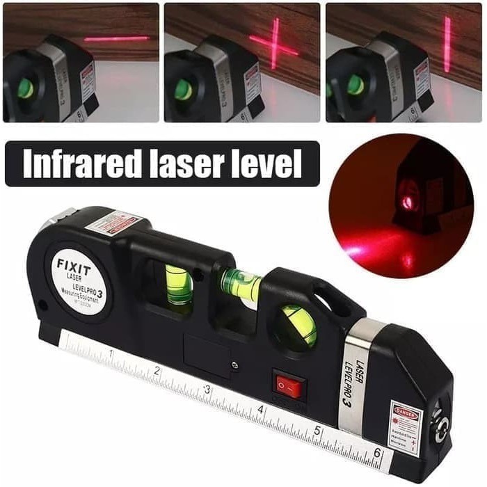 Jual ORIGINAL Fixit Laser Level pro3 Kombinasi Meteran Laser Waterpass ...