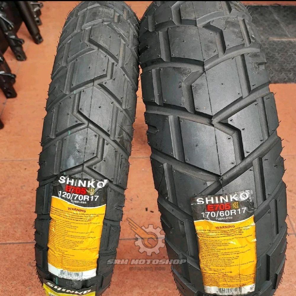 Jual Set Ban Shinko E705 120/70-17 & 170/60-17 Trail Master Dual ...