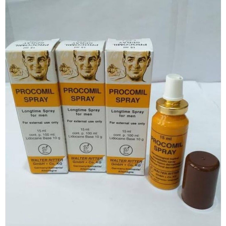 Jual Procomil Spray Original 100% Lidocaine 15ml Germany | Shopee Indonesia