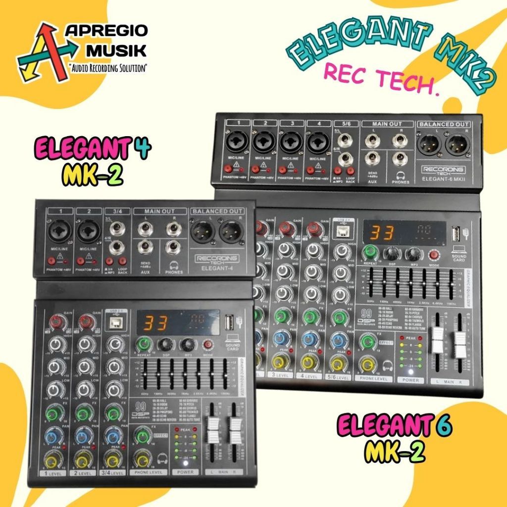 Jual Recording Tech RT Elegant 4 MK2 Elegant 6 MK2 Professional Audio ...