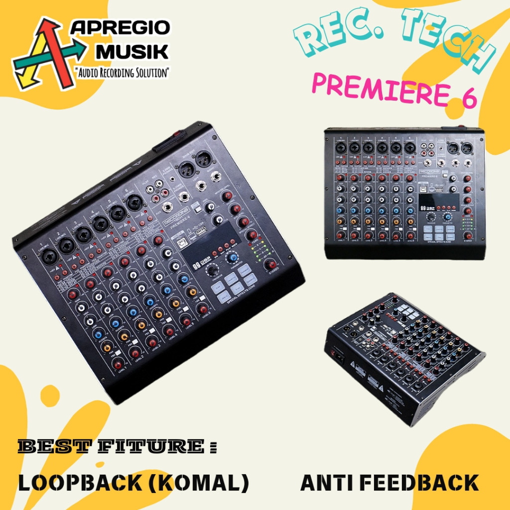 Jual Recording Tech Premier Premiere 6 Mixer Audio 6 Channel with ...