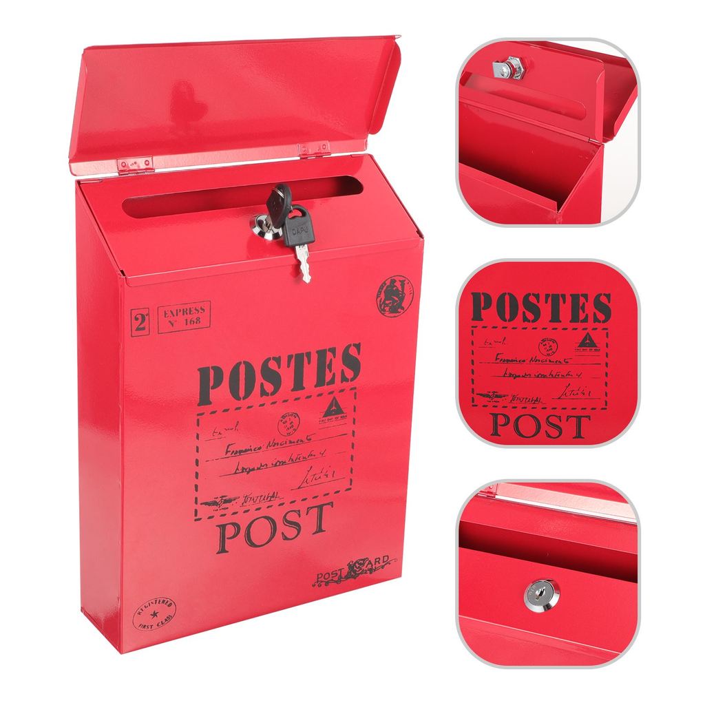 Jual Large Capacity Locking Mailboxes with Key Lock Wall Mount Mailbox ...