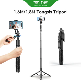 TNW L16 Tongsis Tripod Selfie Stick Bluetooth Remote Tripod Tongsis 360° Rotasi 1 4 Adaptor