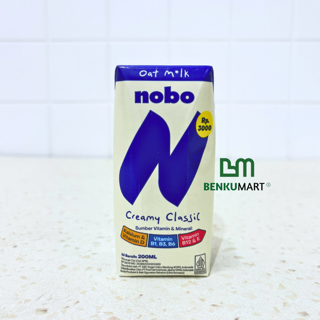Jual Nobo Oat Milk Creamy Classic (200 ml) | Susu Oat Classic 200ML ...