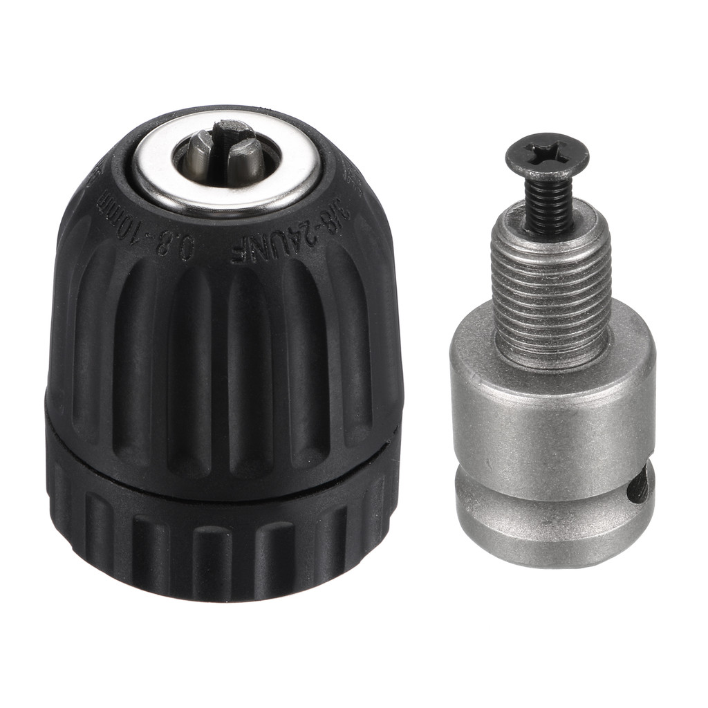 Jual UXCELL 0810mm Keyless Drill Chuck 3824UNF Thread with12 Socket ...