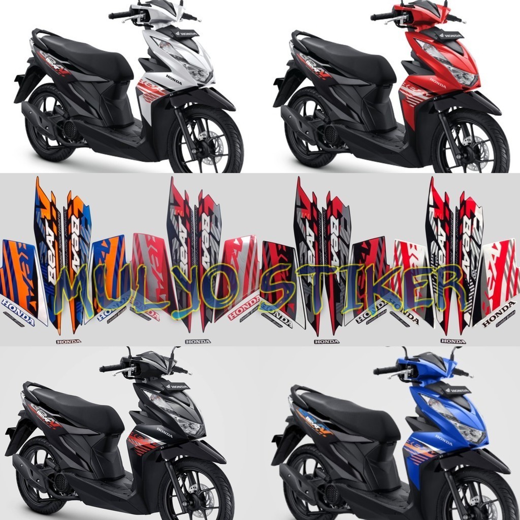 Jual STRIPING STICKER Honda Beat FI Sporty 2021 2022 Fullset list motor ...