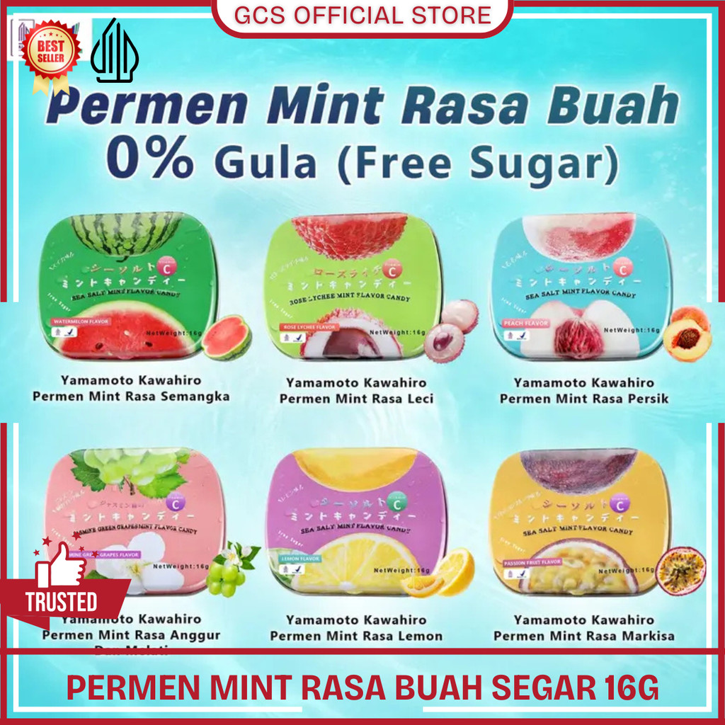 Jual Permen Viral Mint Kaleng Yamamoto 16g Aneka Rasa Buah Sea Salt ...