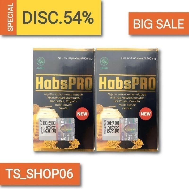 Jual Habspro original 100% bpom - 1 box isi 55 kapsul herbal | Shopee ...