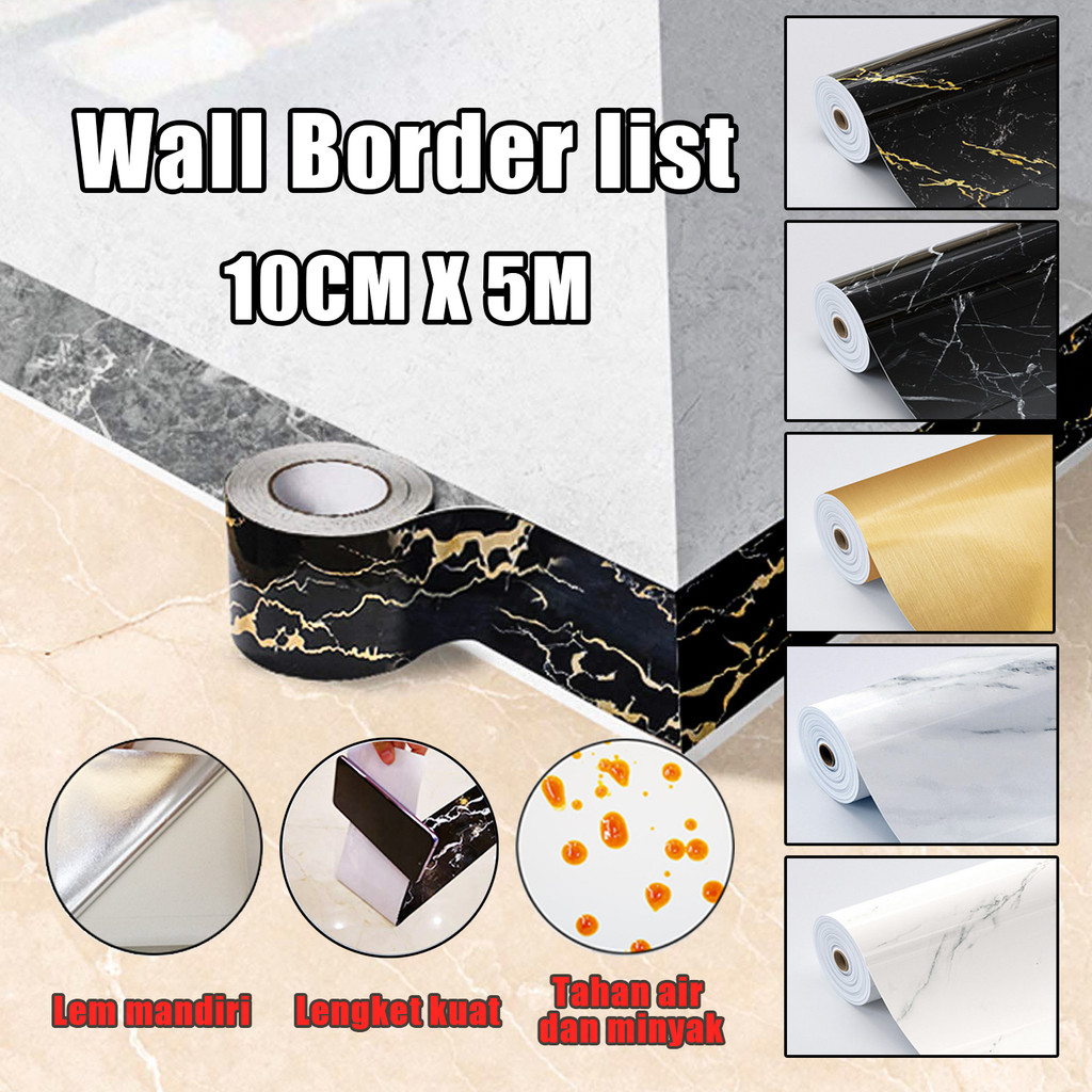 Jual [COD]10CM*5M Stiker dinding Wall border pvc/Border Strip Stiker ...