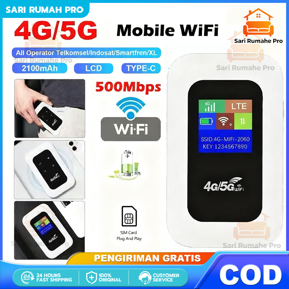 Jual COD UORRIS Modem WIFI 5G/4G Support All Operator SIM card 150 Mbps ...
