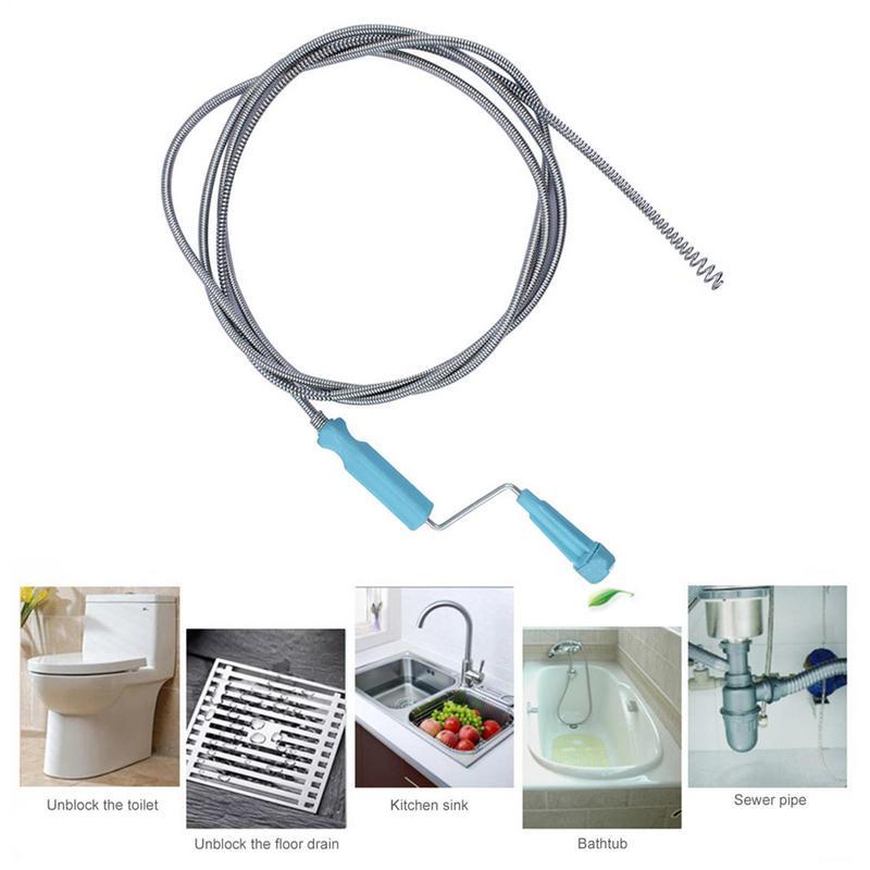 Drain Snake Auger Kit – 33 Ft Flexible Plumbing Snake With 8-Piece Set, Sink & Toilet Clog Remover, Reusable With Splash-Proof Gloves