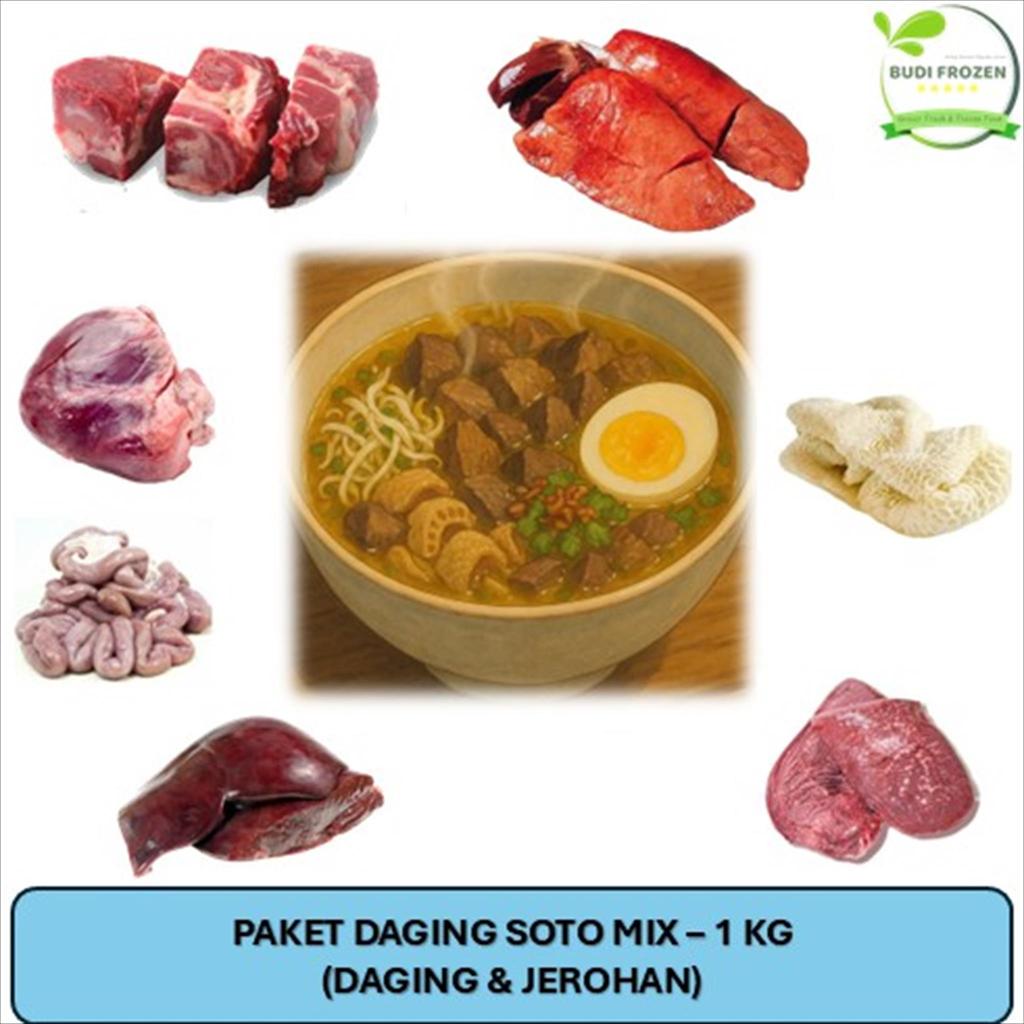 Jual PAKET DAGING SOTO CAMPUR / MIX - 1 KG (1 PAK KEMASAN ADA DAGING ...