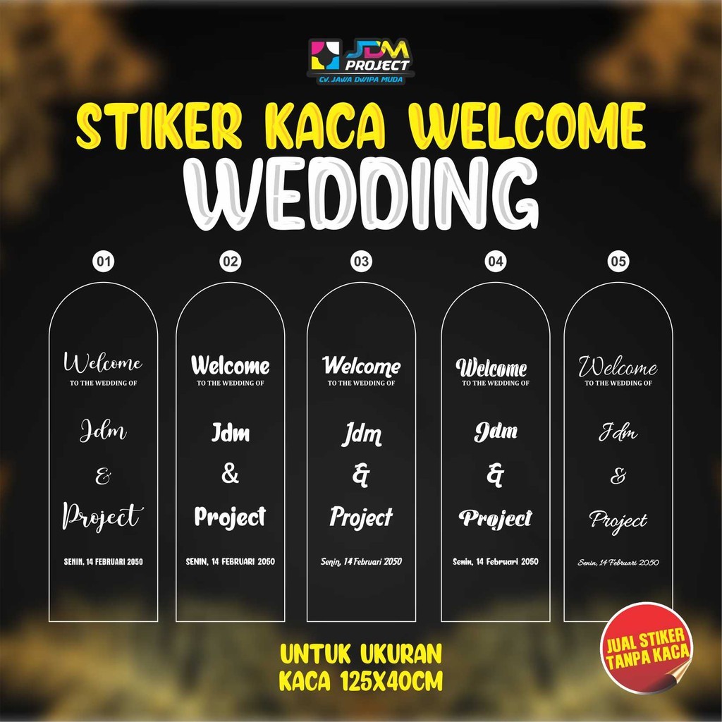 Jual Cetak Kilat - Stiker Custom Cutting Welcome Sign 125 X 40 ...