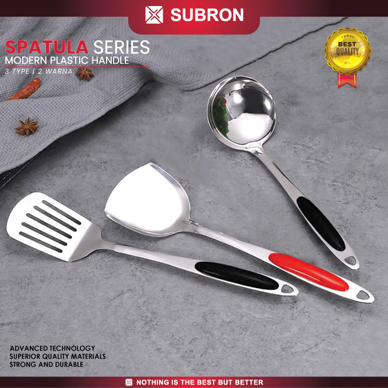Jual SUBRON Spatula Sutil Lubang Centong Sodet Masak Stainless Tebal ...
