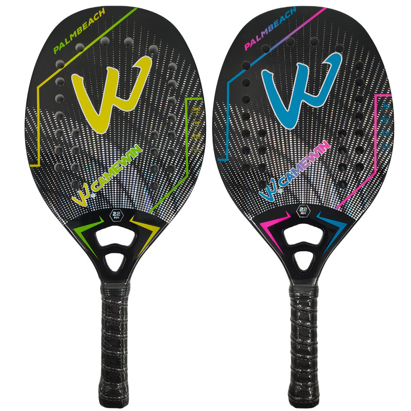 Jual 3K Camewin Beach Tennis Racket Full Carbon Fiber Rough Surface ...