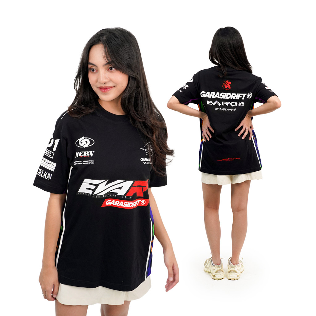 Jual Garasi Drift x Evangelion Racing Team T-Shirt A.T. Field Black ...