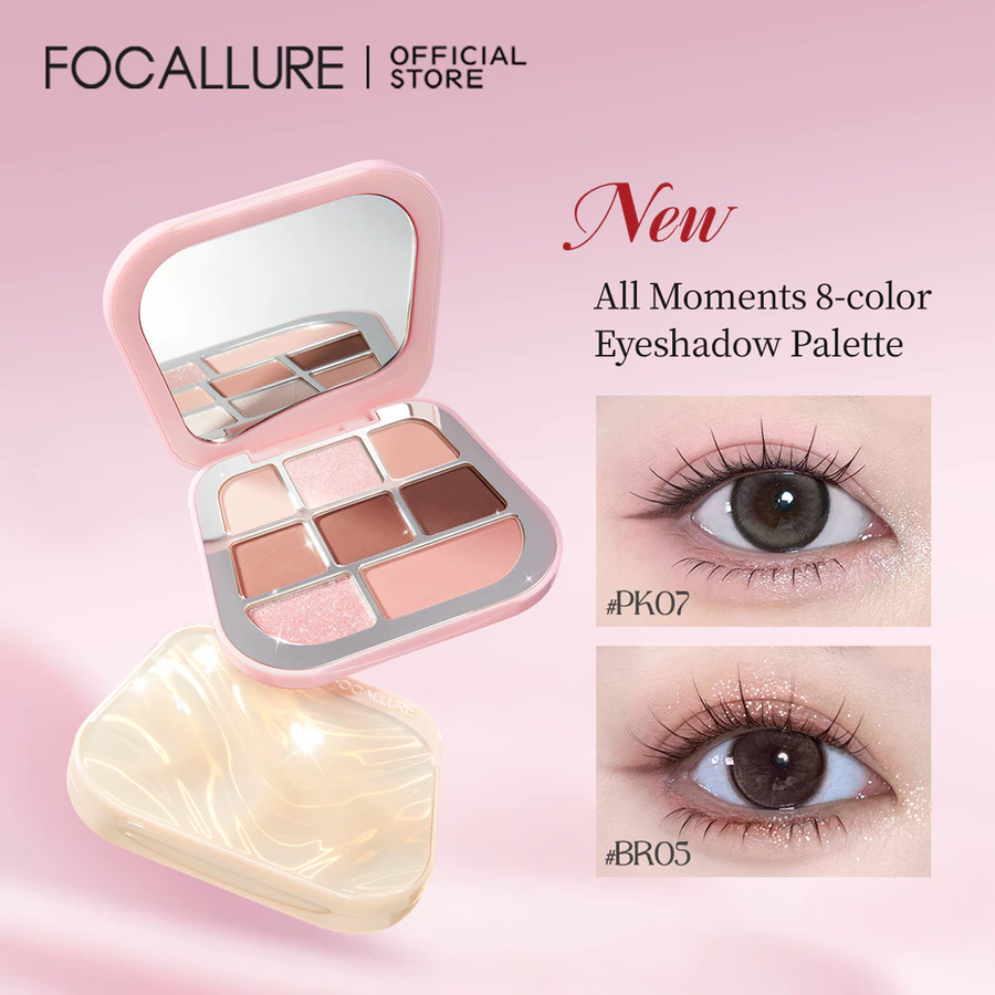 FOCALLURE 8-color High Pigment Eyeshadow Palette