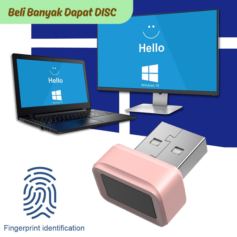 Jual TTN USB Fingerprint Key Reader Windows Hello FIDO U2F Biometric ...